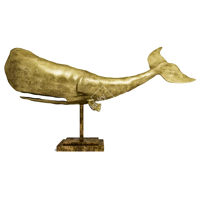 Title: Modern Whale Sculpture 3D model image 1