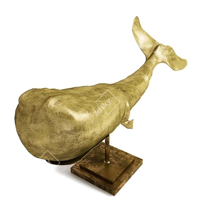 Title: Modern Whale Sculpture 3D model image 3