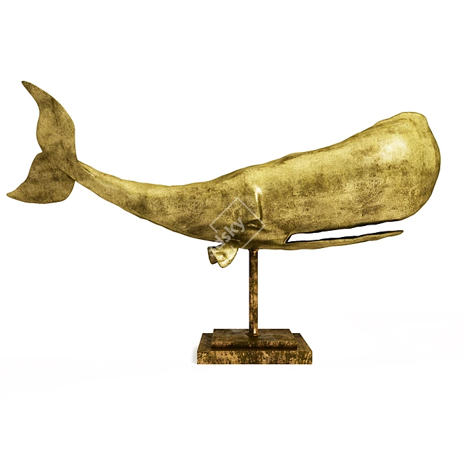 Title: Modern Whale Sculpture 3D model image 5