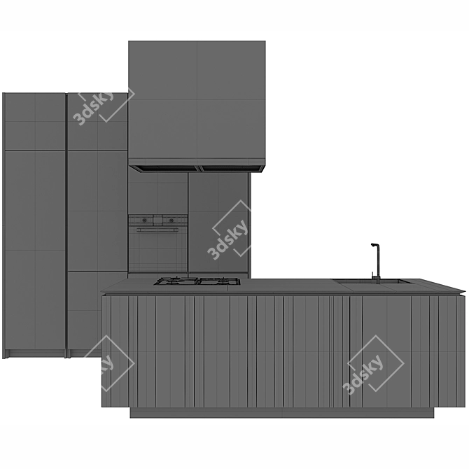 Versatile Kitchen ARTEX: Stylish, Functional Design 3D model image 5