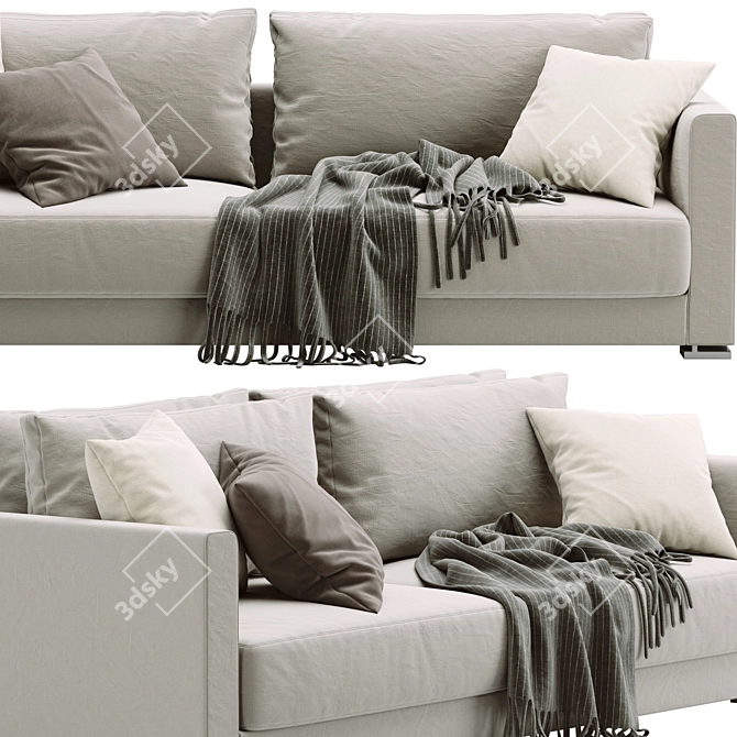 Bristol Poliform: Stylish & Compact Sofa 3D model image 4