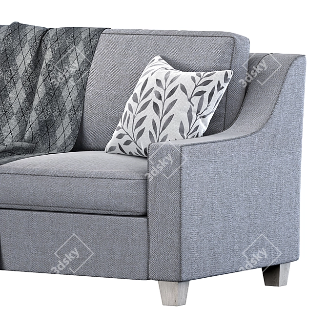 Birchlane Modern Sofa: Stylish and Comfortable 3D model image 3