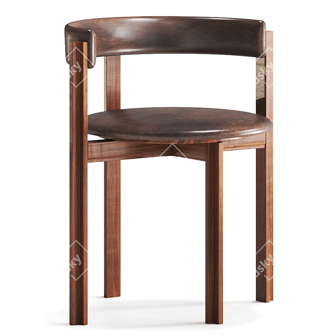 Elegant Principal Dining Chair 3D model image 3