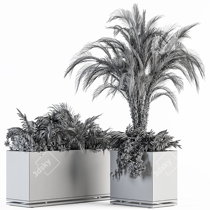 Tropical Oasis: Outdoor Plant Set 3D model image 5