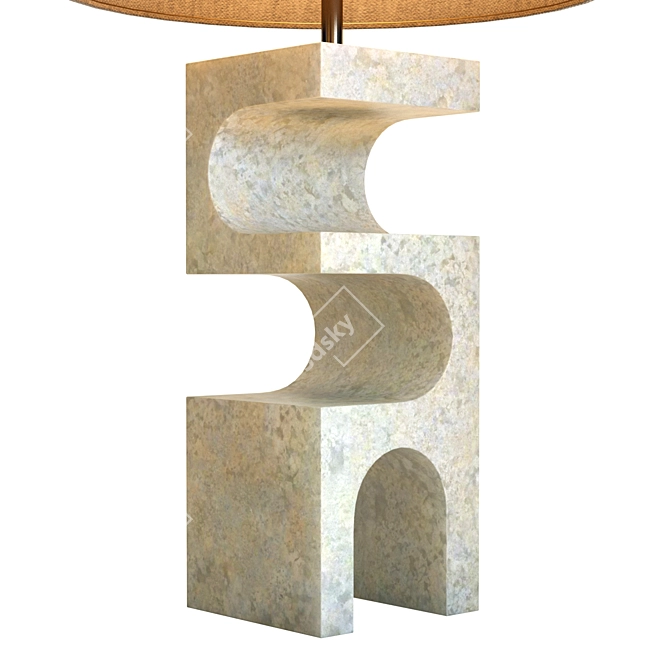 Sleek Stone Table Lamp: Boveda 3D model image 5