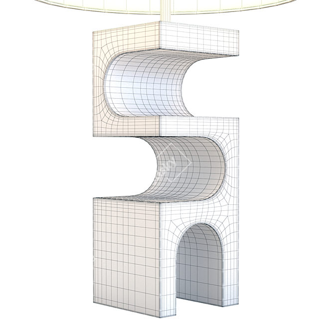 Sleek Stone Table Lamp: Boveda 3D model image 6