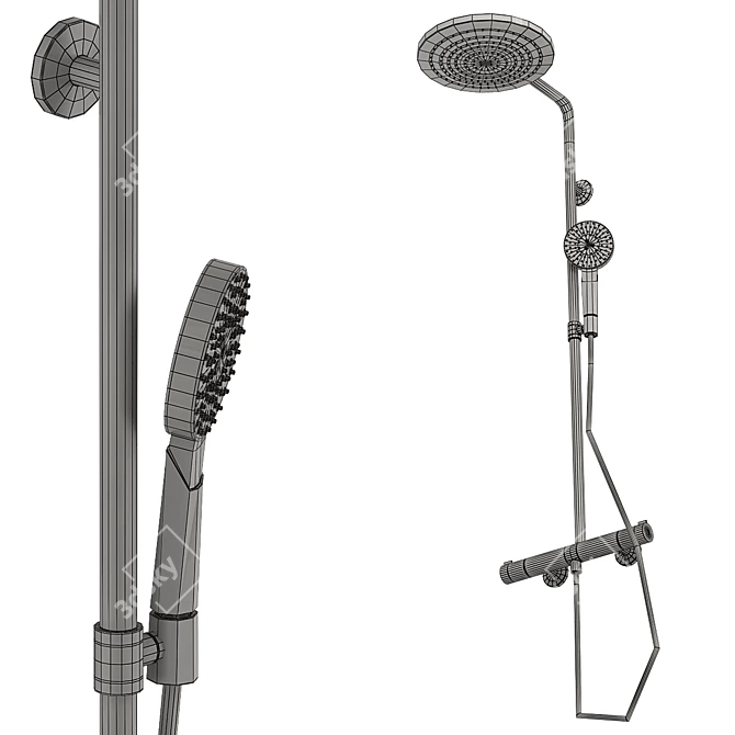 Revolutionary Raindance Select S Shower 3D model image 2