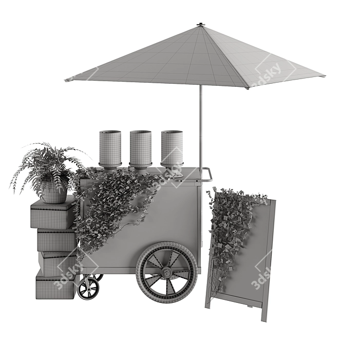 Mini Ice Cream Cart 2014 3D model image 4