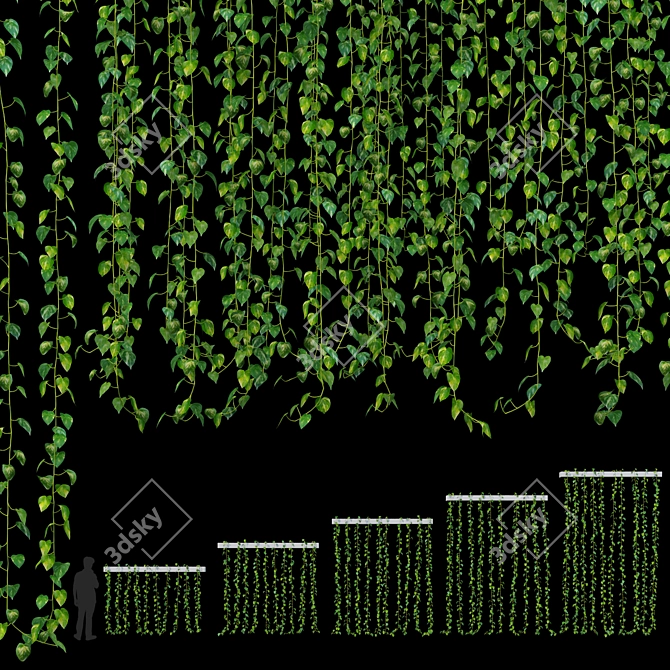  3D Max Hanging Plant Bundle 3D model image 1