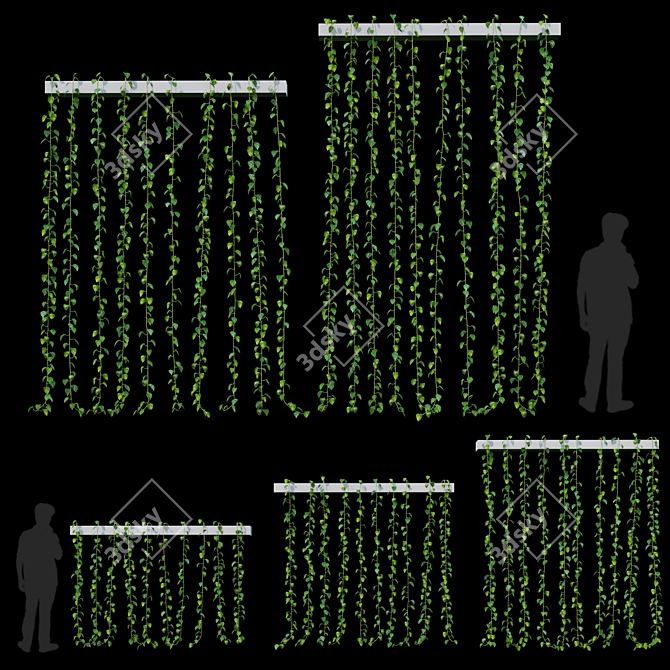  3D Max Hanging Plant Bundle 3D model image 2