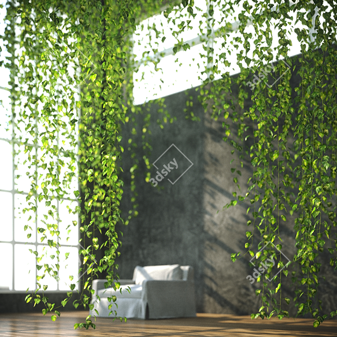  3D Max Hanging Plant Bundle 3D model image 4