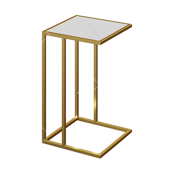 Compact Square Side Table 3D model image 1