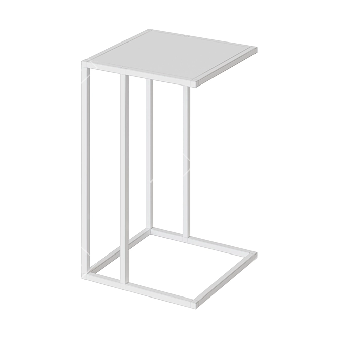 Compact Square Side Table 3D model image 2