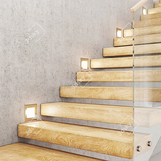 Elegant Staircase Design 3D model image 2