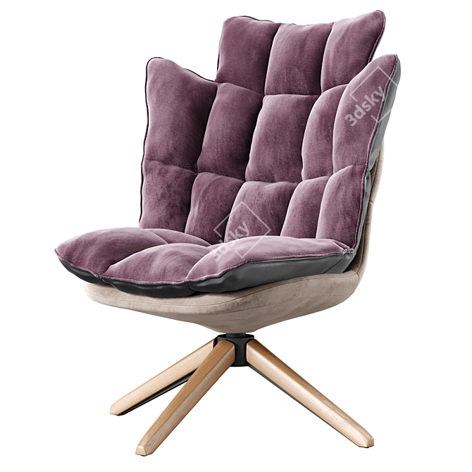 Husk Lounge Chair: Modern Comfort 3D model image 2