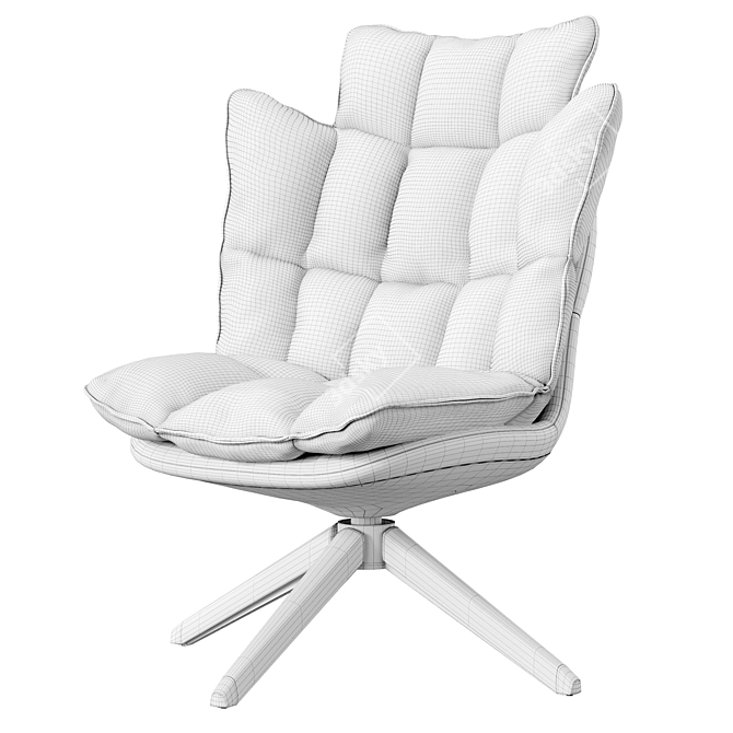 Husk Lounge Chair: Modern Comfort 3D model image 5