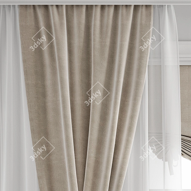 Home Decor Curtain Bundle 3D model image 2