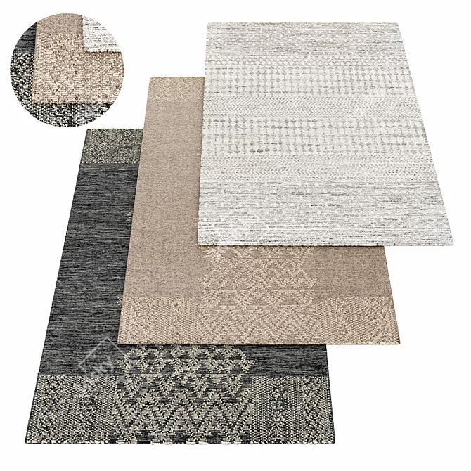 Fulham Rug: Elegant and Versatile Home Décor 3D model image 1