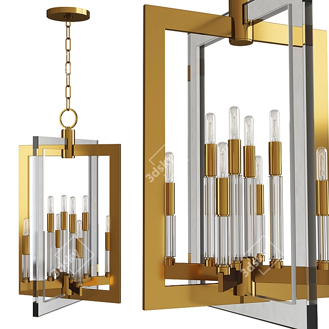 Elegant Wellington Pendant Light 3D model image 1