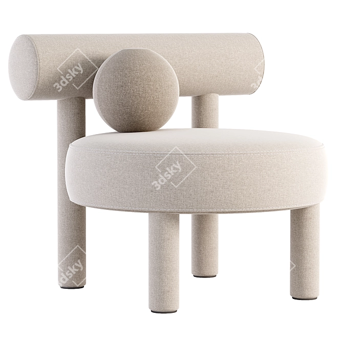 Boucle Gropius Chair: Unique Design, Maximum Comfort 3D model image 1