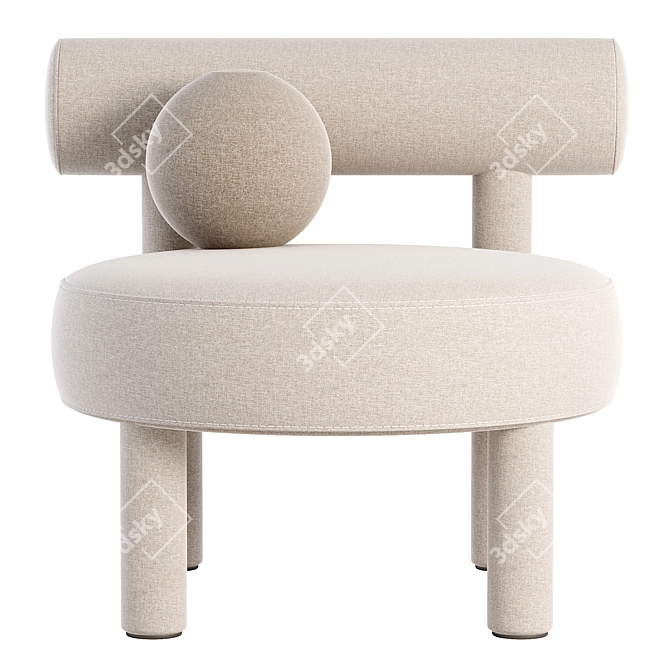 Boucle Gropius Chair: Unique Design, Maximum Comfort 3D model image 2