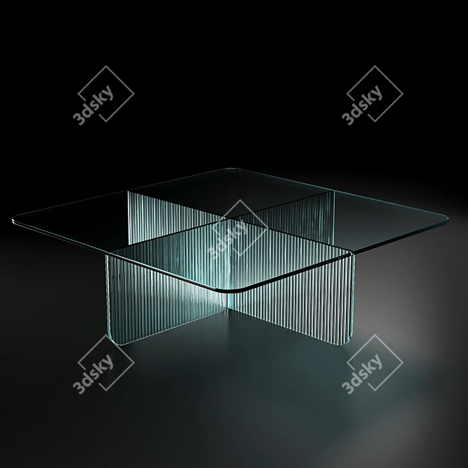 Sleek Glass Tables - 2 Models 3D model image 2