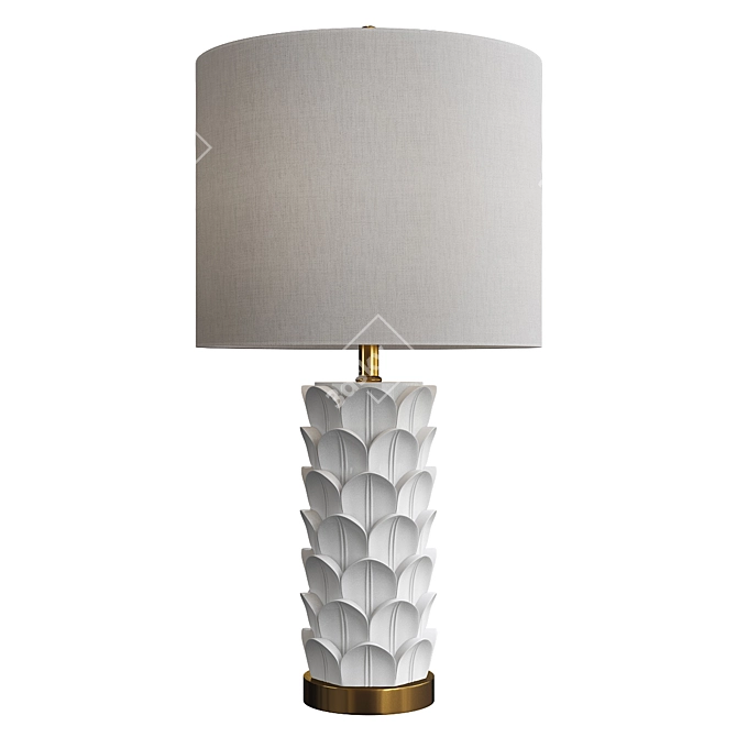 Elegant Diaz Table Lamp Set 3D model image 1