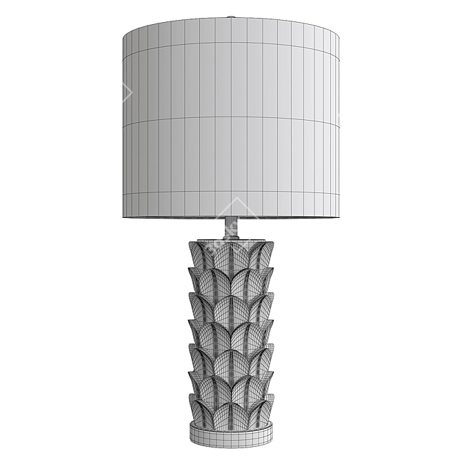 Elegant Diaz Table Lamp Set 3D model image 2