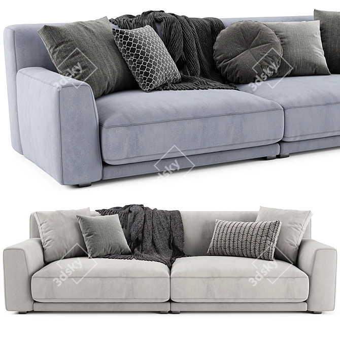 Modern Poliform Paris Seoul Sofa 3D model image 1