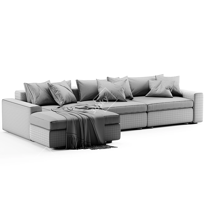 Elegant Poliform Dune Chaise 3D model image 6