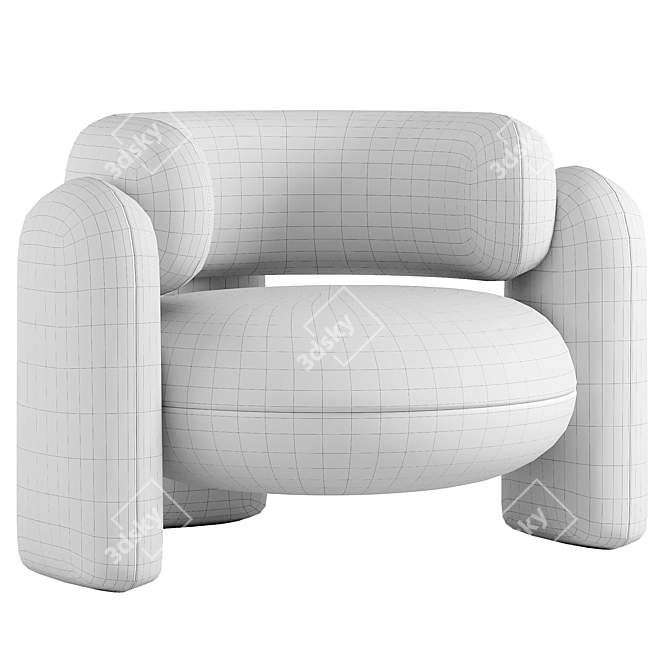 Embrace Armchair: Modern Elegance for Your Space 3D model image 4