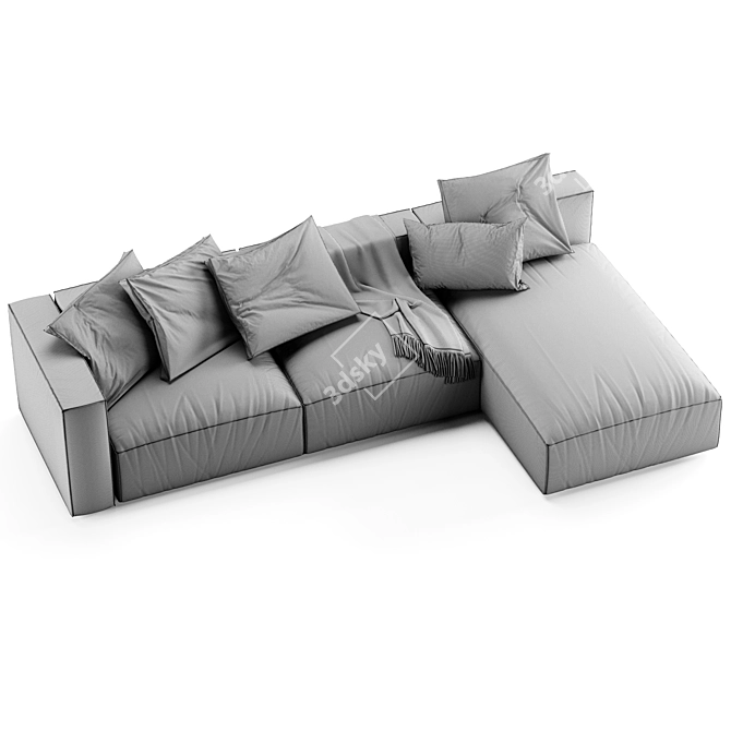 Nils Corner Sofa: Modern Elegance by Ligne Roset 3D model image 6