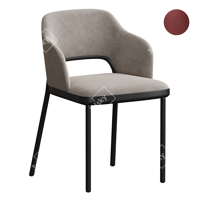 Modern Thonet 520 Chair: Stylish, Sturdy Design 3D model image 2