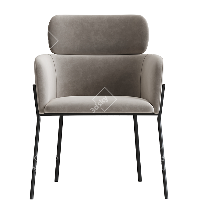 CB2 Azalea Brown Chair: Elegant and Stylish Seating 3D model image 4