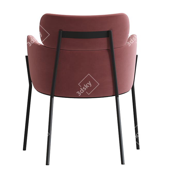 CB2 Azalea Brown Chair: Elegant and Stylish Seating 3D model image 5