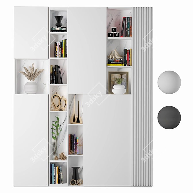 Versatile 14-Shelf Cabinet: Ample Storage Space 3D model image 1