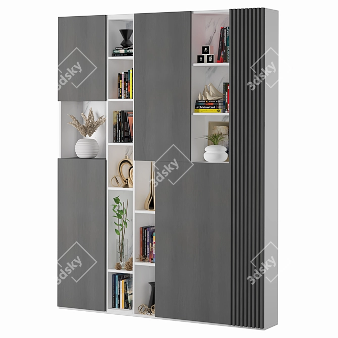 Versatile 14-Shelf Cabinet: Ample Storage Space 3D model image 3