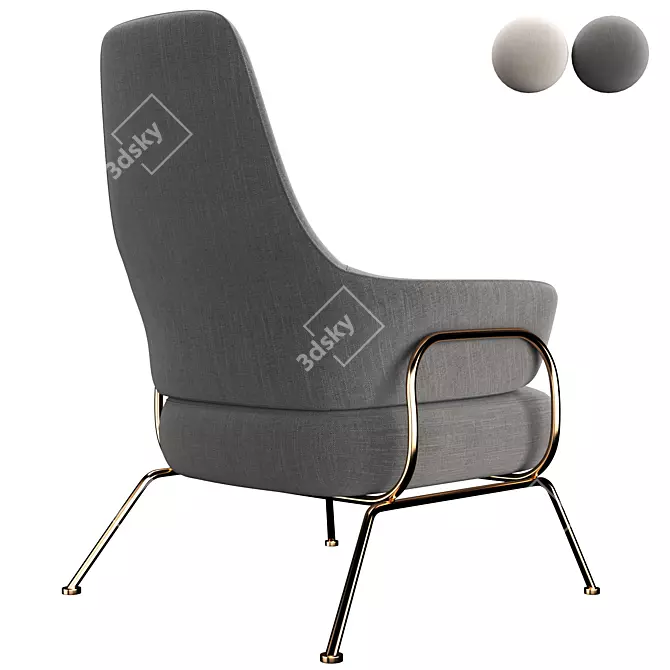 ComfortMax Hai Lounge Chair 3D model image 4