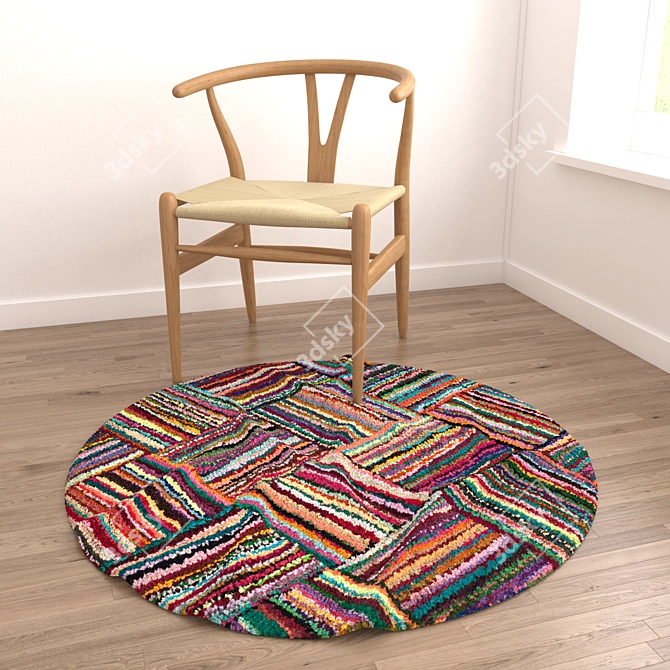 8-Piece Assorted Rug Set: VRayFur & Displacement Mod for 3ds Max, Cinema4D, and more! 3D model image 2