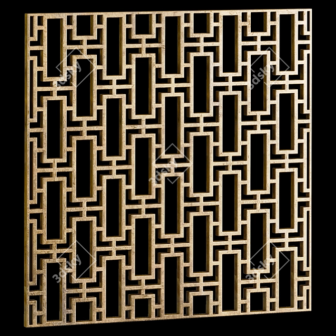 Decorative Square Panel Set 7 3D model image 3