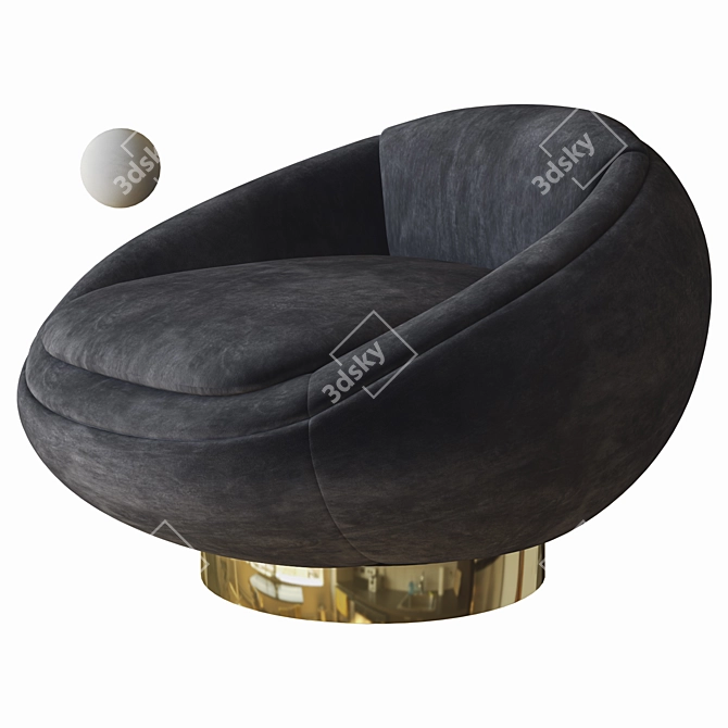 Eichholtz Bollinger Swivel Chair 3D model image 1