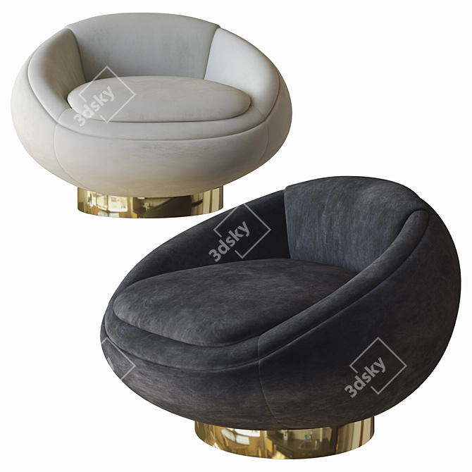 Eichholtz Bollinger Swivel Chair 3D model image 2