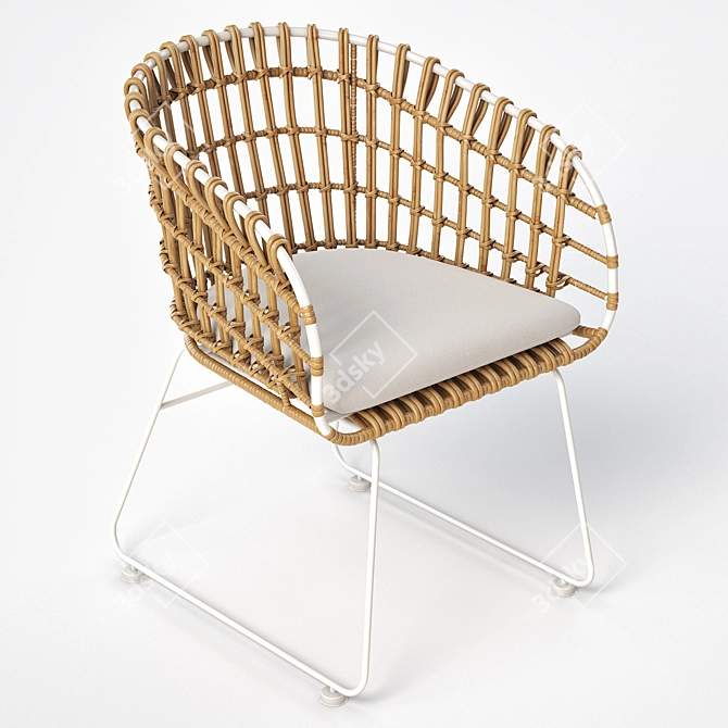 Elegant Merina Chair: Crisal Decoracion 3D model image 5