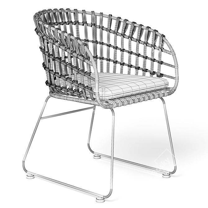 Elegant Merina Chair: Crisal Decoracion 3D model image 7