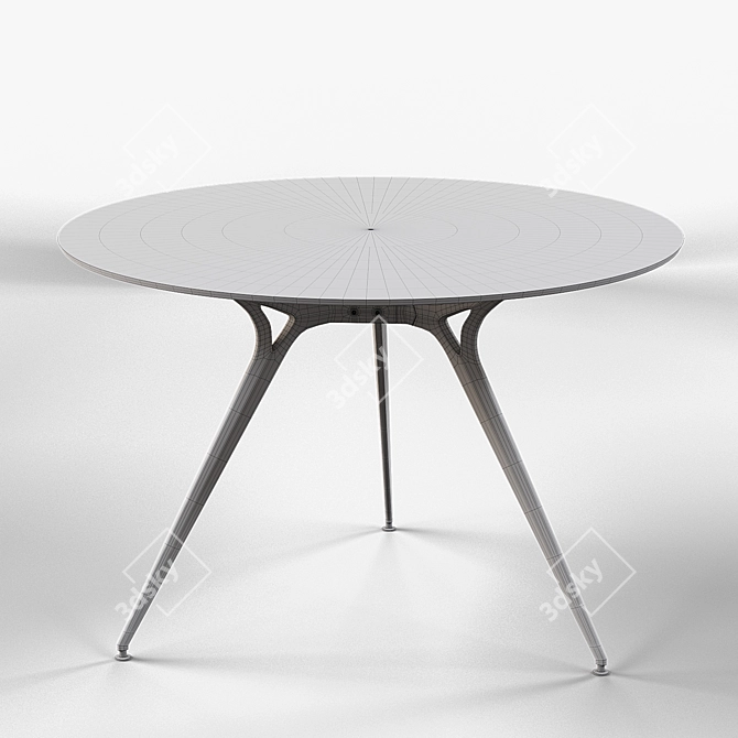 Modern Ceramic Round Table 3D model image 7