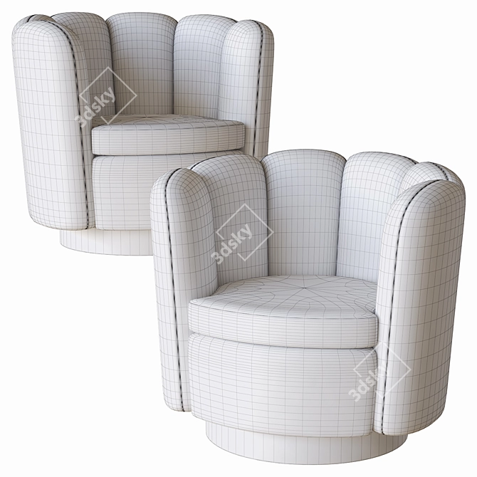 Eichholtz Mirage: Sleek Swivel Chair 3D model image 4
