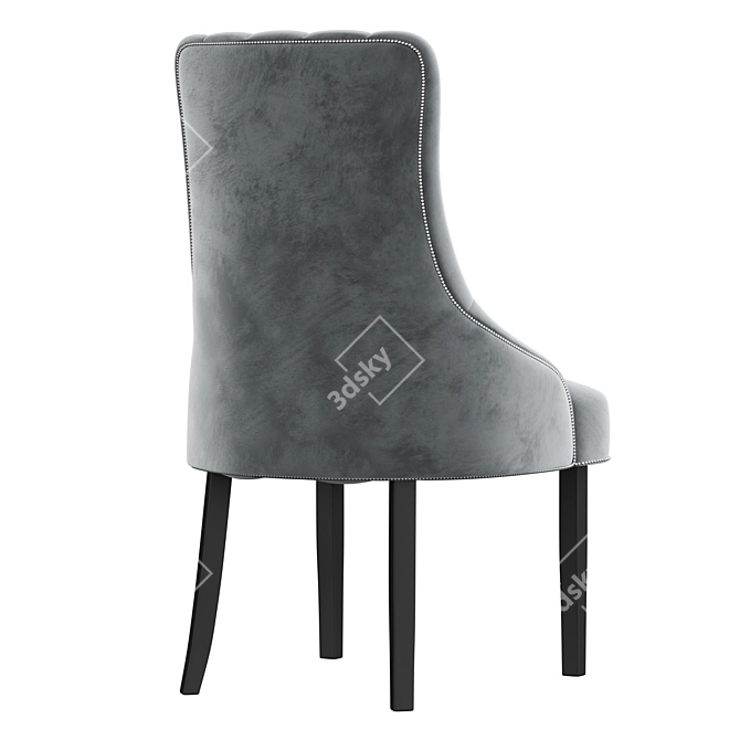 Luxurious Oxford Velvet Dining Chair 3D model image 5