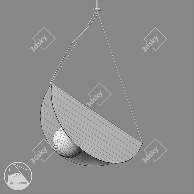 Modern Ductile Disk Pendant 3D model image 2