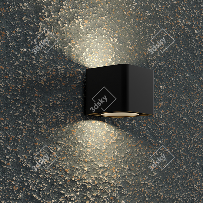 Terrazzo Black Multicolor: High Res Textures, PBR Material 3D model image 2