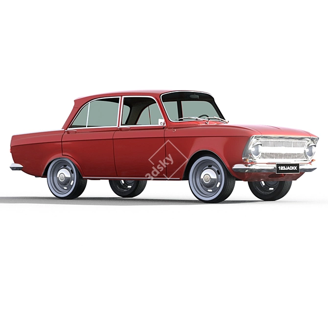 Vintage Soviet Moskvich 412 3D model image 3